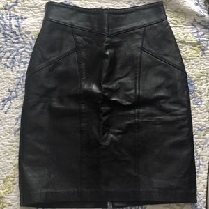 Faux Leather Skirt